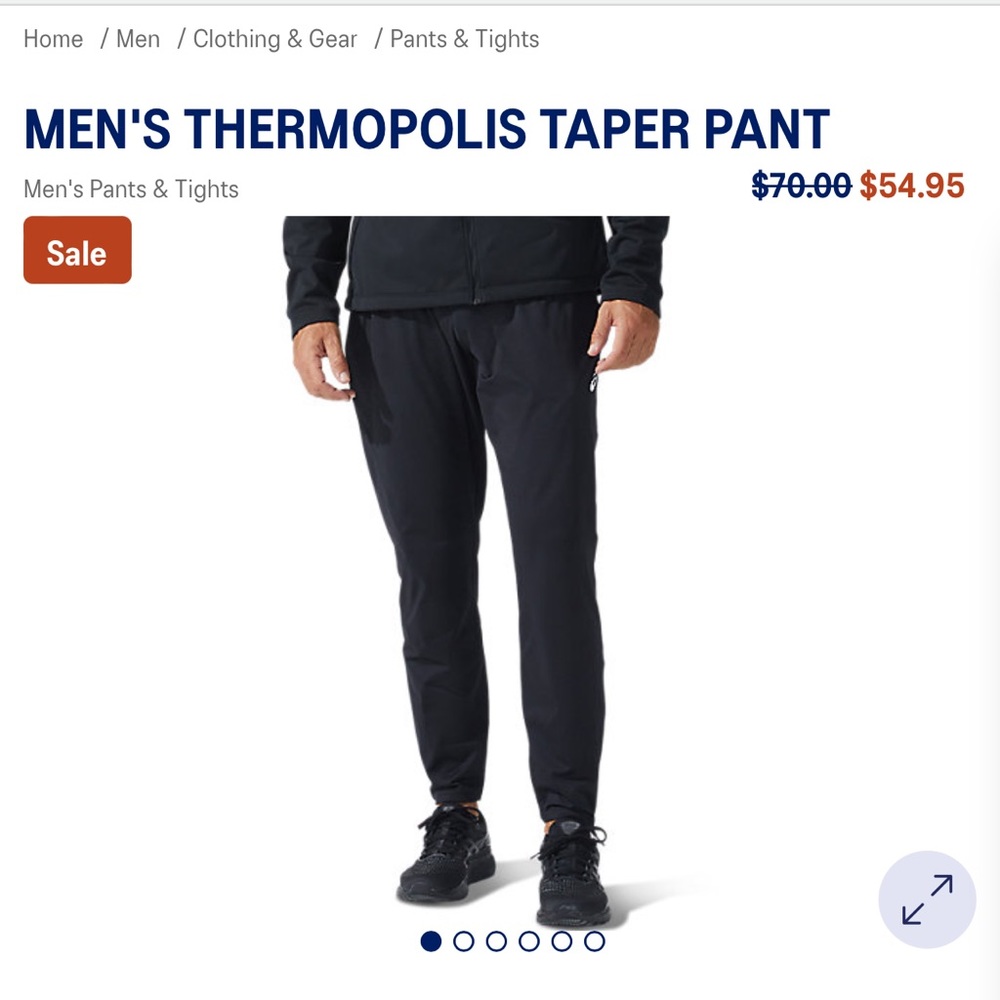 Brand New Asics Men’s Fleece Thermopolis Pants